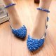 Women's Blue Pearl Anklet High Heels