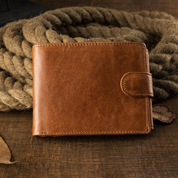 Multifunctional Men's Short Leather Wallet