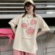 Cartoon Love Donuts Loose Short Sleeve