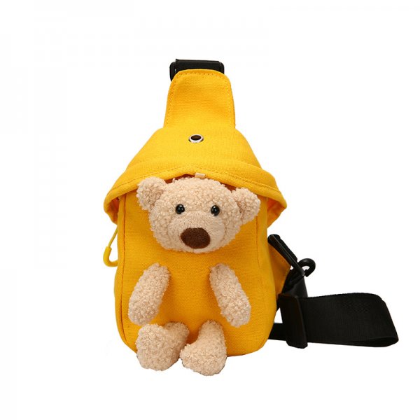 Fashion Canvas Bear Chest Bag Shoulder Ladies Bag