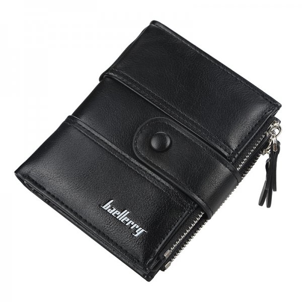 Men's New Double Zipper Creative Short Wallet