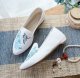 Antique Stylish Low Heel Women's Shoes Crane HAILANG Canvas Embroidered Cotton Shoes