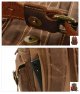 Men's And Women's Beeswax Canvas Travel Outdoor Leather Mountaineering Bag