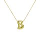 Brass Glossy Balloon English Letter Pendant Necklace