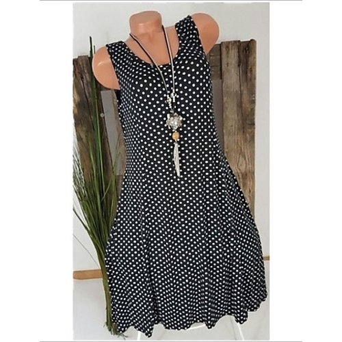 Female dress, polka dot lace