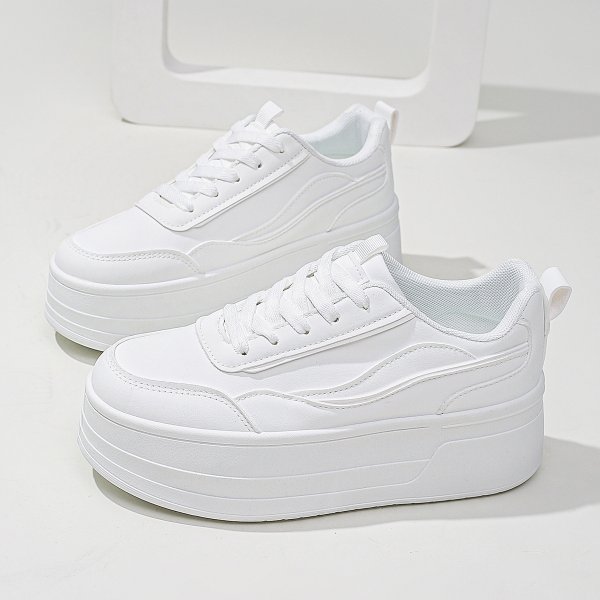 Japanese And Korean Platform Sports White Shoes Heightened Sneakers Casual Women's