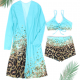 Women's Versatile Casual Split Print Swimsuit Set