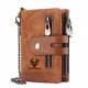 Multi-card leather men's retro RFID wallet