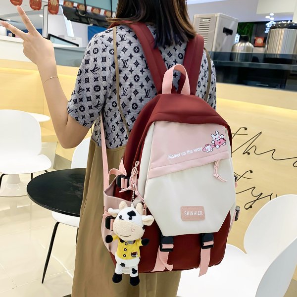 New Summer Outdoor Sports Travel Backpack Oxford Cloth Korean Junior High School Leisure School Bag