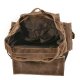 Men's And Women's Beeswax Canvas Travel Outdoor Leather Mountaineering Bag