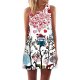 Women A Line Dress, Geometric Print White