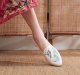 Antique Stylish Low Heel Women's Shoes Crane HAILANG Canvas Embroidered Cotton Shoes