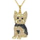 Cute Yorkshire Dog Pendant Zinc Alloy Die Casting Necklace